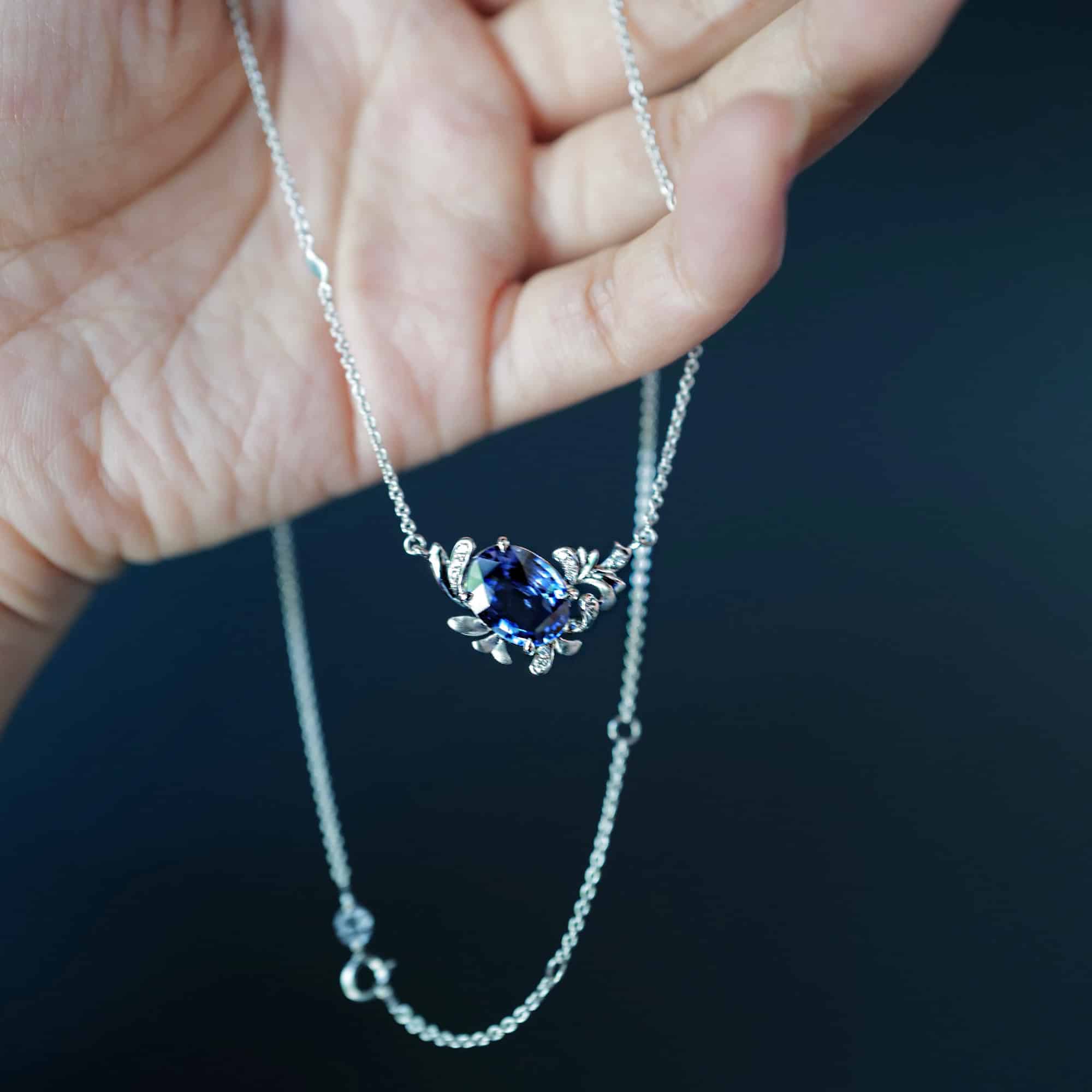 Blue sapphire necklace