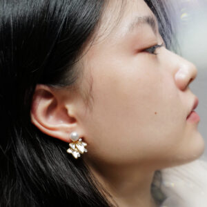 detachable mother-of-pearl butterfly earring jackets