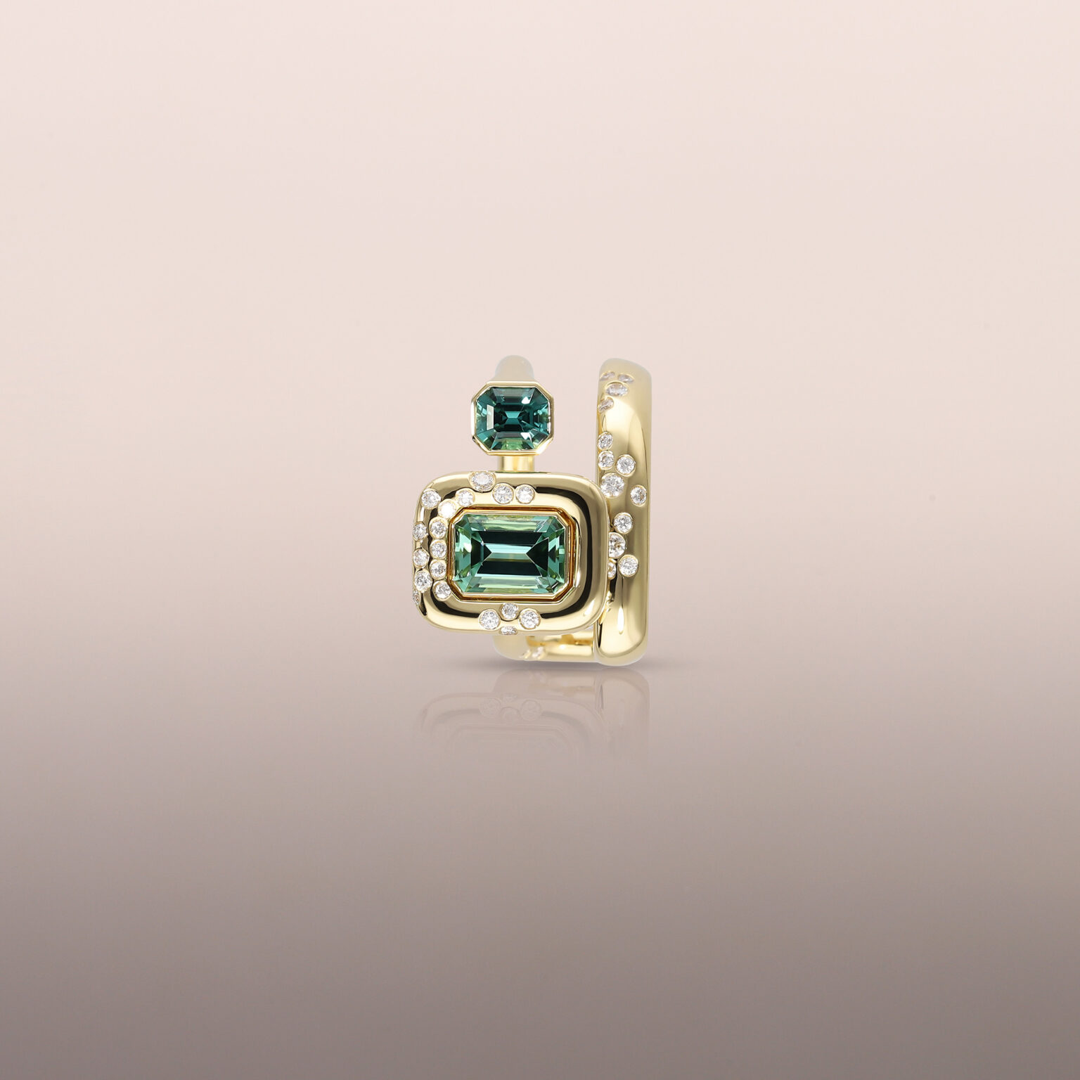 Neo Lagoon Tourmaline Square Ring