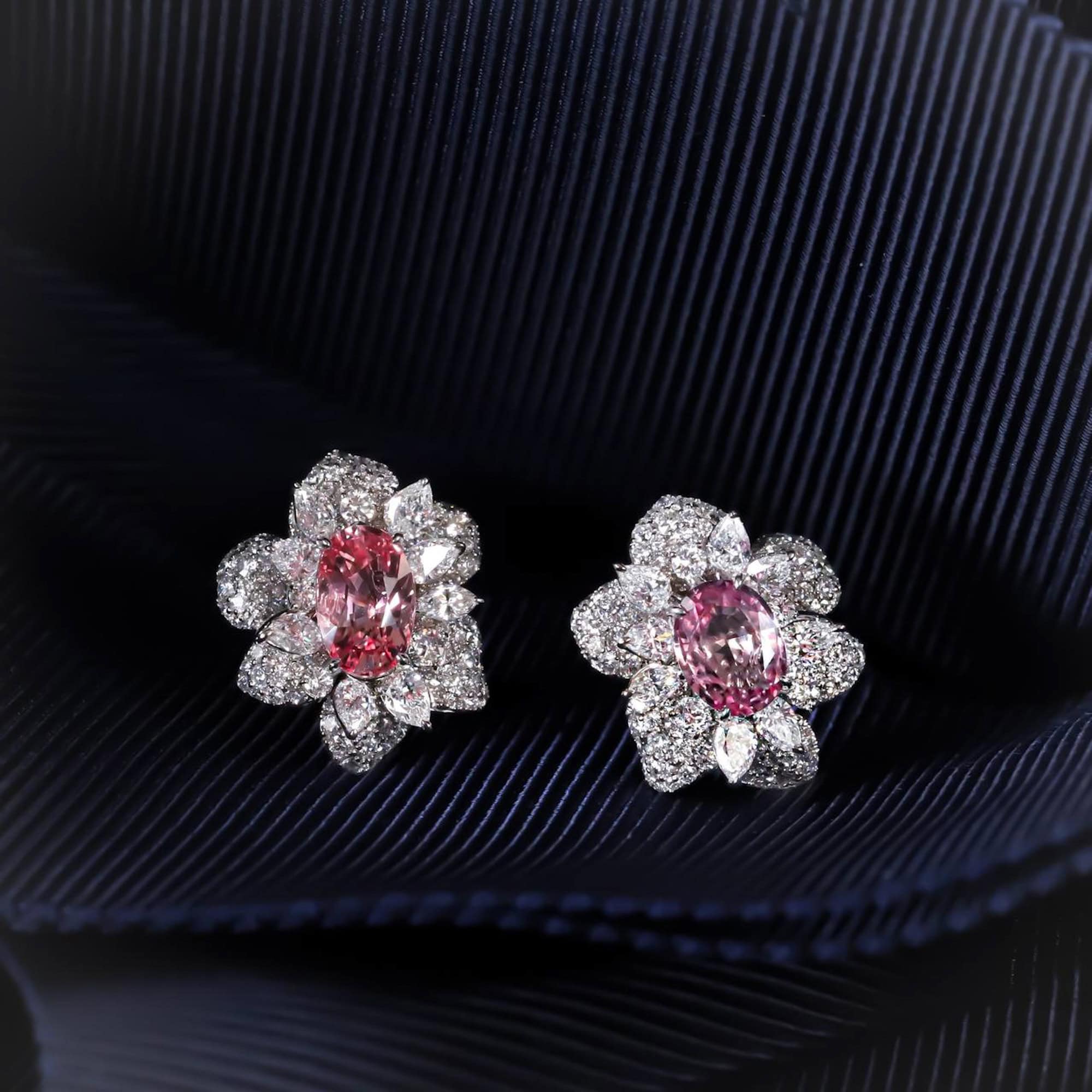 Bespoke Morganite Flower Earrings