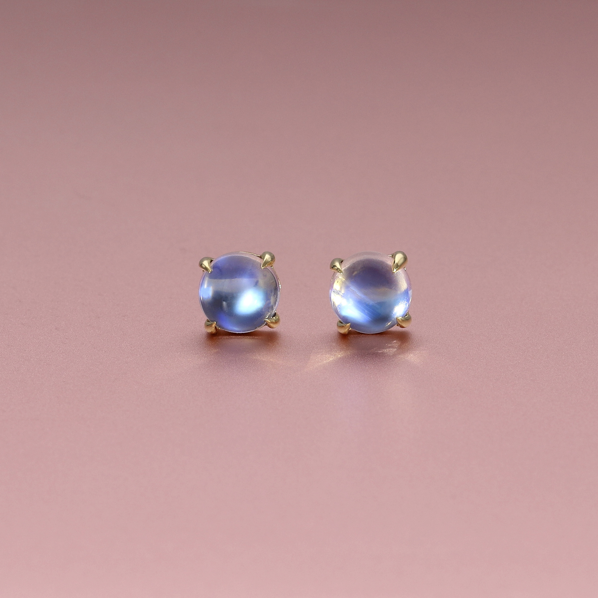 Moonstone Stud Earrings - Bespoke Jewellery | Calla Lily Fine Jewellers