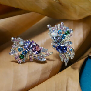 Our Tanzanite and Sapphire Butterfly Earrings, available online