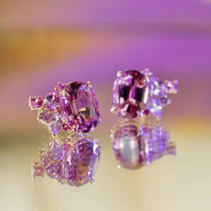 Our pair of pink sapphire studs