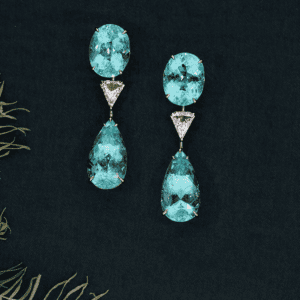 Paraiba and Diamond earrings