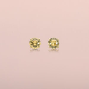 Yellow Zircon Earring Studs