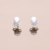 Pearl Earrings with Eclectic Diamond Wing Earring Jackets