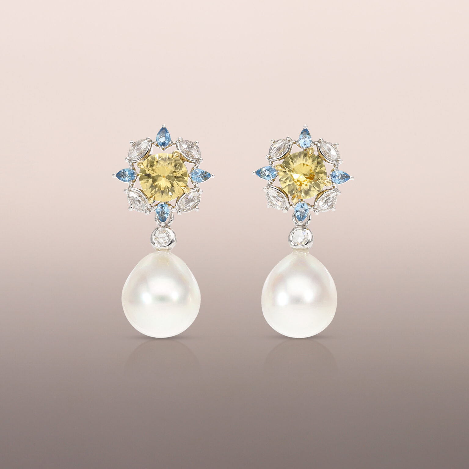 White Gold Pearl Drops