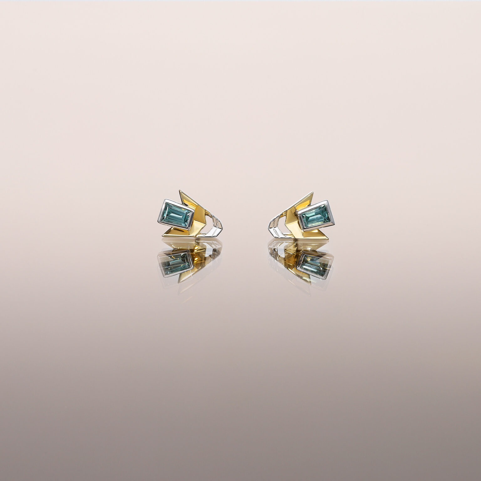 Blue-green Tourmaline Dynamite Studs