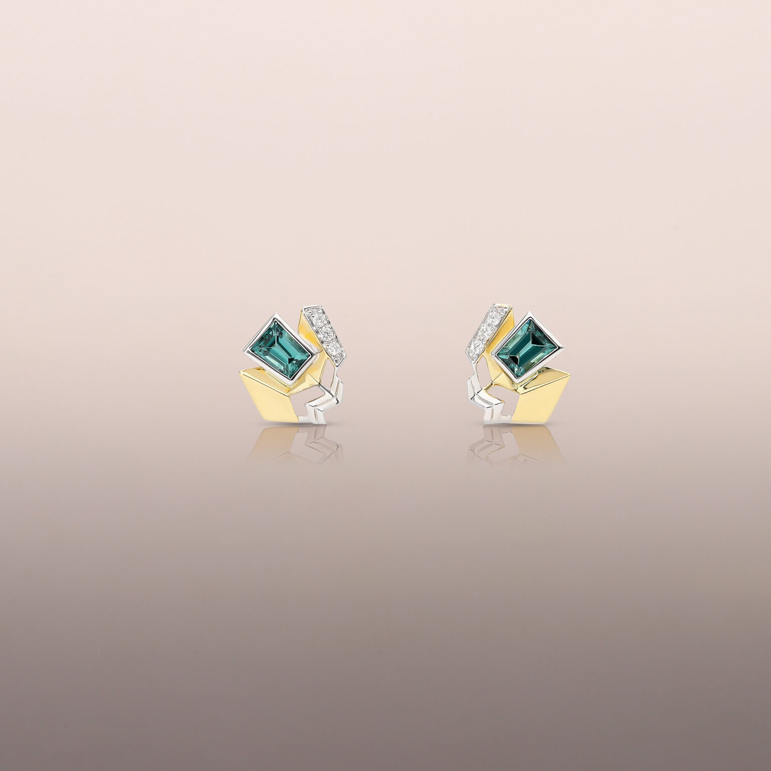 Blue-green Tourmaline Dynamite Studs