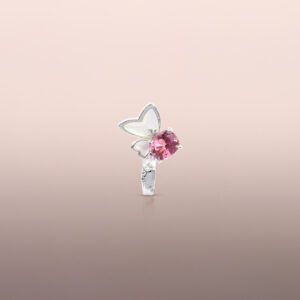 Mother-of-Pearl Butterfly Square Ring