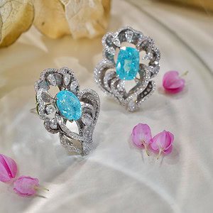 Bespoke Paraiba and Diamond Earrings