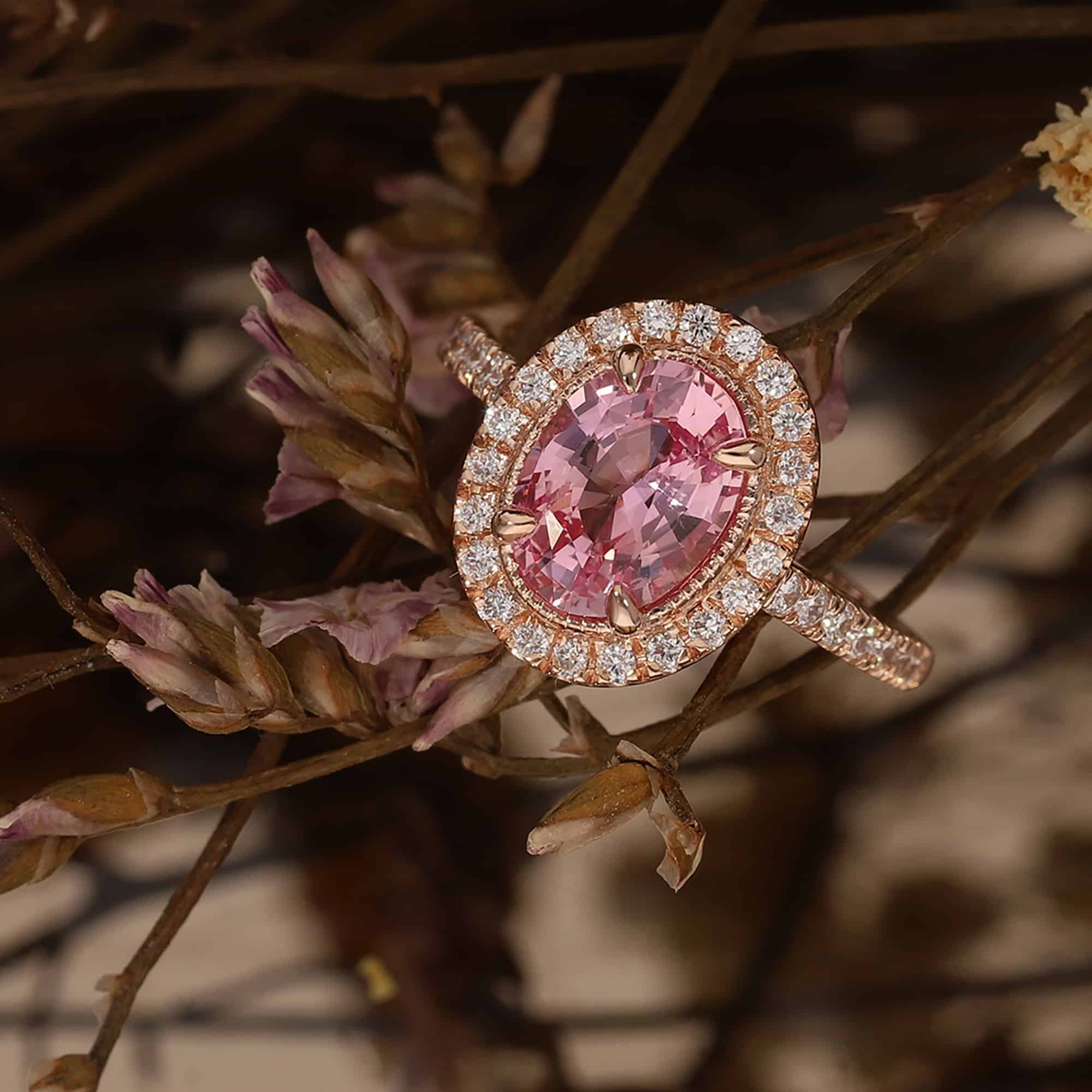 Pink Spinel Proposal Ring