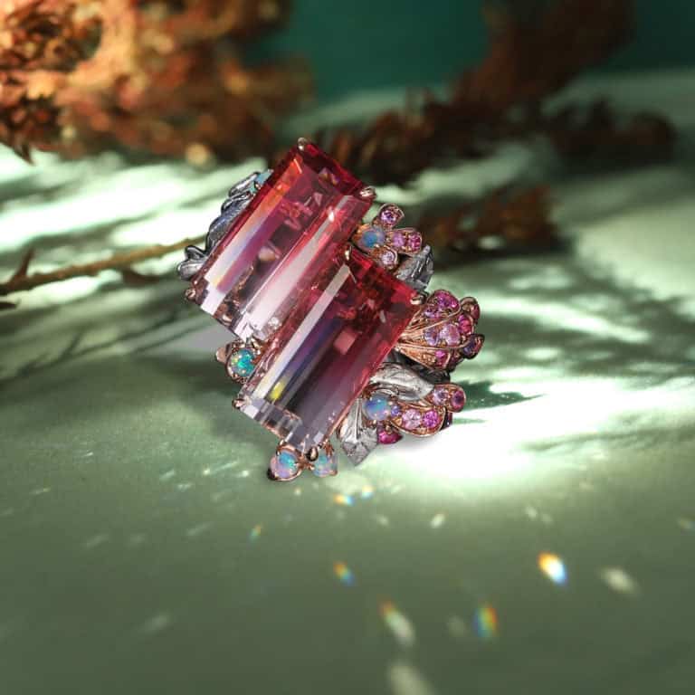 Rubelite Sakura Ring